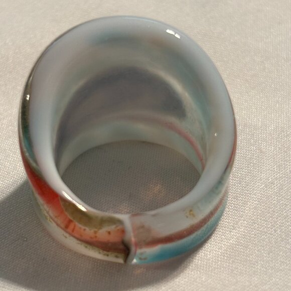 Murano Glass Ring - Size 7.5 - Picture 4 of 4